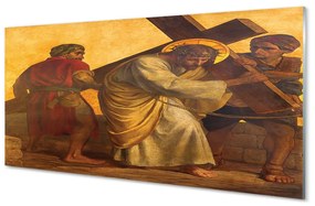 Akrilkép Jézus kereszt emberek 100x50 cm