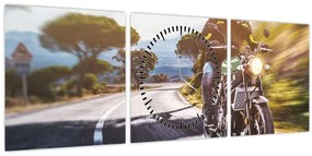 Kép - Motoros (órával) (90x30 cm)