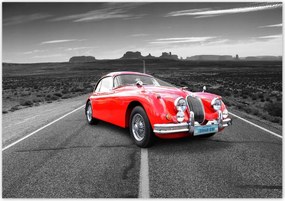 Poszterek 100x70 Piros autó autópálya