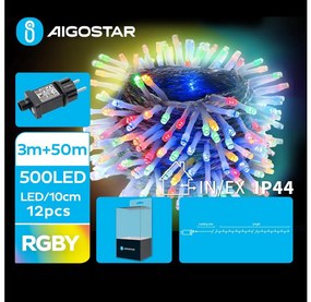 Aigostar B.V. Aigostar - LED Karácsonyi kültéri lánc 500xLED/8 funkció 53m IP44 többszínű AI0493