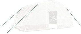 fehér acélvázas melegház 24 m² 6x4x2,85 m