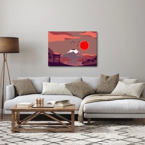 Kép - A Fuji-hegy illusztrációi (70x50 cm)