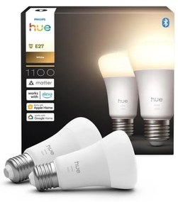 SZETT 2x LED dimmelhető izzó Philips Hue WHITE E27/9,5W/230V 2700K