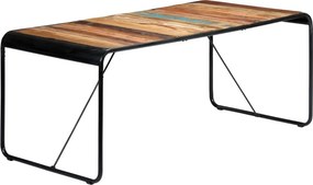 vidaXL tömör újrahasznosított fa étkezőasztal 180 x 90 x 76 cm