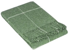 Premium zöld gyapjú pléd, 140 x 200 cm - LANZARETTI