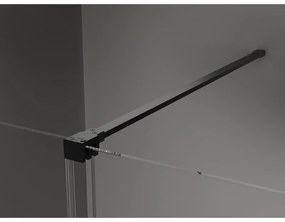 Mexen Velar, nyitható tolóajtó 120x200 cm, 8mm átlátszó üveg, fekete matt, 871-120-000-01-70