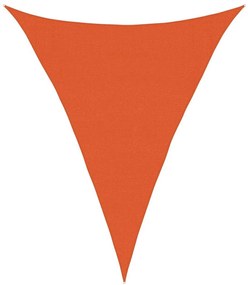 narancssárga háromszög alakú HDPE napvitorla 160 g/m² 3x4x4 m