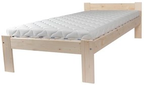 Sallim 90x200 fenyő ágykeret ágyráccsal, ALOE VERA matraccal - Natúr