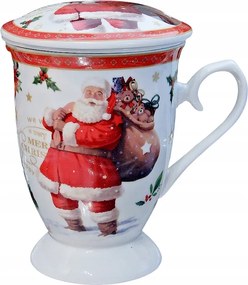 Mikulás Bögre Porcelán Szűrővel, Nagynéni Fedéllel