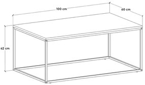 Konferencia asztal 42x100 cm barna színben
