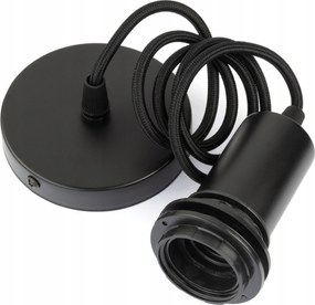 Függőlámpa függeszték lámpatesttel matt fekete E27