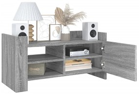 szürke sonoma színű szerelt fa TV-szekrény 80 x 35 x 40 cm