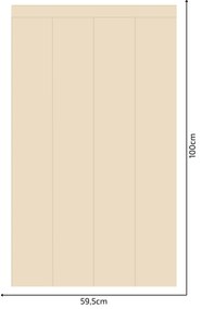 PIPPER. Textil öntapadó tapéta - Egy téglalap - Krém színű Méret: 60cm, Szín: Sápadt