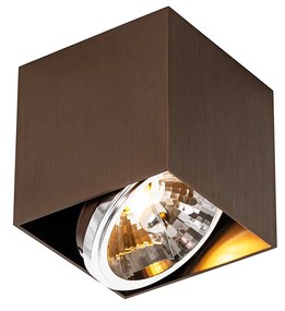 Design spotlámpa sötét bronz négyzet alakú forgatható és dönthető - Box