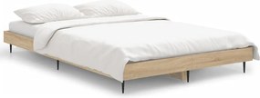 vidaXL sonoma tölgy színű szerelt fa ágykeret matrac nélkül 120x190 cm