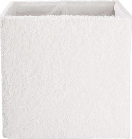 TODDY összehajtható plüss tárolódoboz, fehér 30 x 30 cm