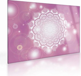 Egy mandala képe rózsaszín háttérrel (üvegen) (70x50 cm)