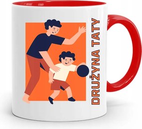 Piros Bögre Apának Apa Csapat Ajándék fényképes nyomtatással