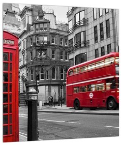 Londoni telefonfülke képe (30x30 cm)