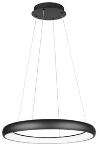 Fekete LED dimmelhető függőlámpa fém búrával ø 75 cm Cardona – Trio