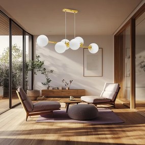 Csillár zsinóron 6xE27/35W/230V arany