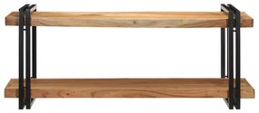 fali polc 110x33x45 cm tömör fa akácfa