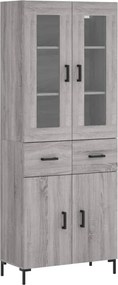 vidaXL szürke sonoma szerelt fa magasszekrény 69,5 x 34 x 180 cm