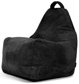 Fekete kordbársony babzsákfotel Play Amuse – SLOWDOWN