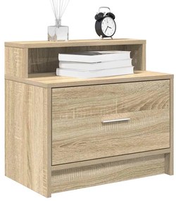Éjjeliszekrények fiókkal 2 db sonoma tölgy 51 x 31 x 47 cm