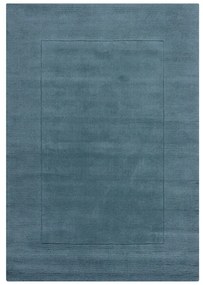 Kék kézi szövésű gyapjú szőnyeg 160x230 cm Textured Wool Border – Flair Rugs