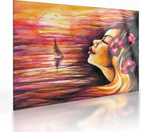 Kép - Nyári emlékek (üvegen) (70x50 cm)