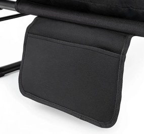 Kerti napozóágy fekete színben – SATURN