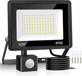 Jsdoin 50W Led lámpa Pir mozgásérzékelővel 4500 lm IP66 6500K