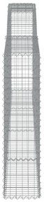 9 db íves horganyzott vas gabion kosár 400x30x120/140 cm