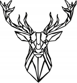 Szarvas geometrikus fém loft dekoráció 100x92