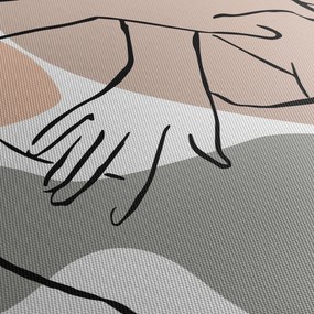 Kép - Női test vonal művészet N⁰2 (órával) (90x30 cm)
