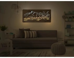 Li-Go 5589/A/DUB2 - LED fali dekoráció LED/10W/5V 30000 mAh 110x50 cm tölgy