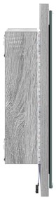 LED fürdőszoba tükör szürke sonoma 40x8.5x37 cm mérnöki fa