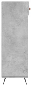 betonszürke szerelt fa cipőszekrény 60x35x105 cm