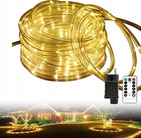 Girlanda LED-es kerti lámpa drót fénylánc 100LED 10 m +távirányító