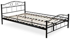 Fekete fém ágykeret 120x200 cm GRIFFIN