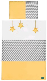 6-részes ágyneműhuzat Belisima Csillag 100x135 sárga