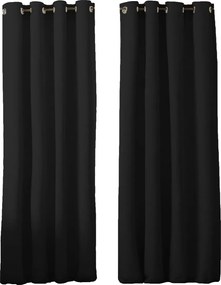 Panama Kész Függöny Szett 145x250 matt fekete