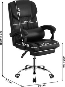 Irodai szék, fekete textilbőr, ARNAUD 2 NEW