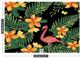 Fotótapéta virágok flamingók 104x70 cm