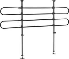 PawHut Állítható Autós Elválasztó Kutyák Számára, Szélesség és Magasság 87-135 x 60-105 cm, Univerzális Acél Védőrács Autós Csomagtartóhoz, Fekete | A