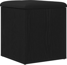 vidaXL Tárolópad tárolóval Fekete tölgy 42 x 42 x 45 cm Faanyag