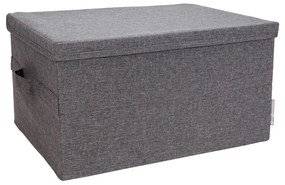 Szürke fedeles textil tárolódoboz 34x45x25 cm Soft Storage – Bigso Box of Sweden