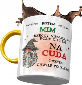 Sárga Bögre Mima A Csodákra Várni kell Nyomtatott Fotóval