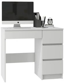 A7 Számítógép asztal (fehér, jobb oldali kivitel)